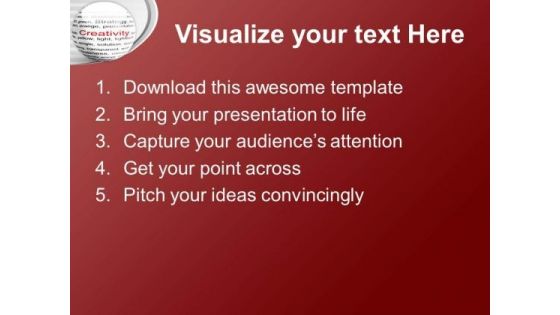 Show Your Creativity In Business PowerPoint Templates Ppt Backgrounds For Slides 0513