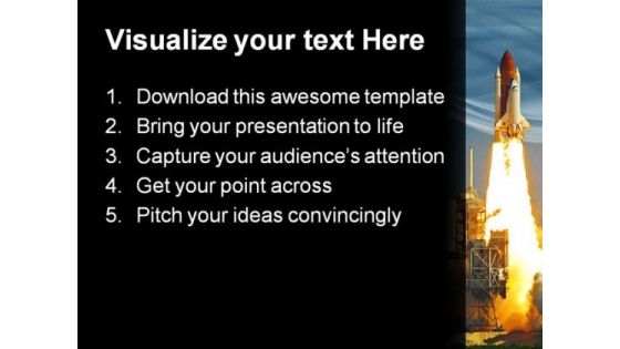 Shuttle Launch Technology PowerPoint Themes And PowerPoint Slides 0311
