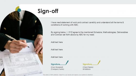 Sign Off PPT Template SS