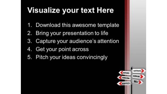 Signboard Support Maintenance Help Metaphor PowerPoint Templates Ppt Backgrounds For Slides 1112