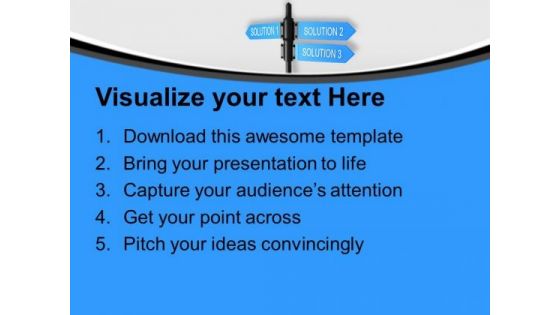 Signboard With Solutions Business PowerPoint Templates Ppt Backgrounds For Slides 1112