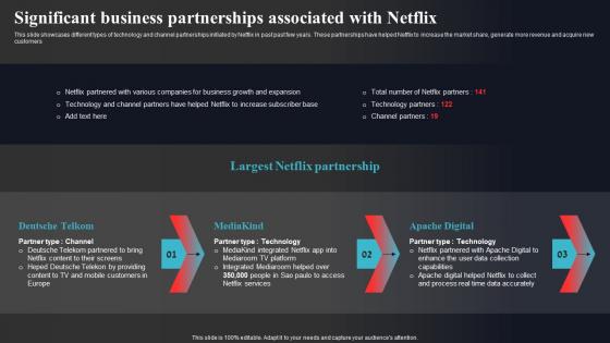 Significant Business Partnerships Associated With Netflix Enhancing Online Visibility Diagrams Pdf