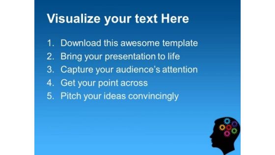 Silhouettes With Thought Gears Industrial PowerPoint Templates And PowerPoint Themes 0312