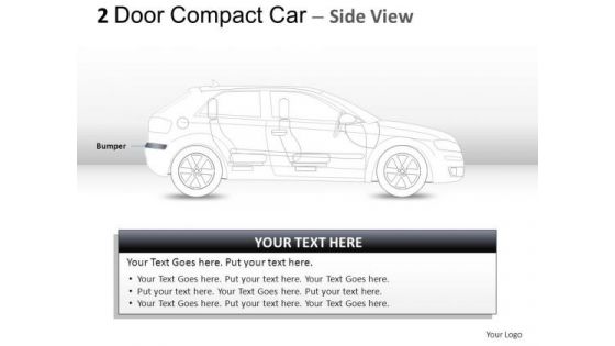 Silver 2 Door Gray Car Side PowerPoint Slides And Ppt Diagram Templates