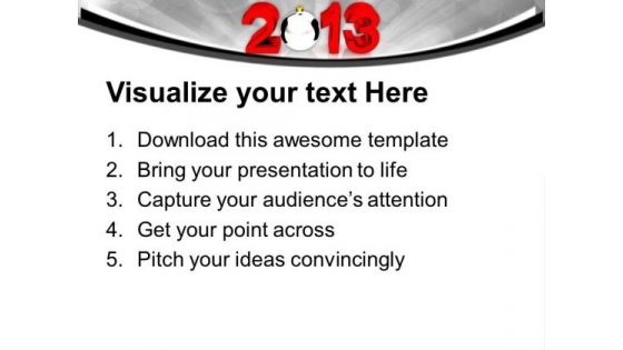 Silver Ball New Year PowerPoint Templates Ppt Backgrounds For Slides 0113