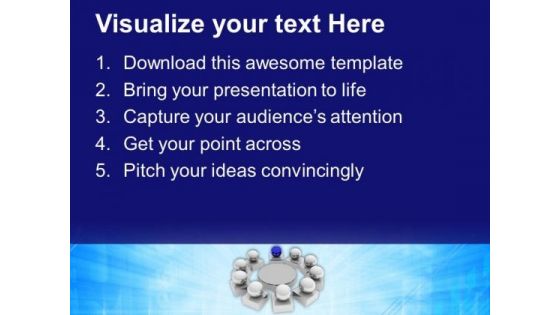 Silver Balls Around The Circle Leadership PowerPoint Templates Ppt Backgrounds For Slides 0313
