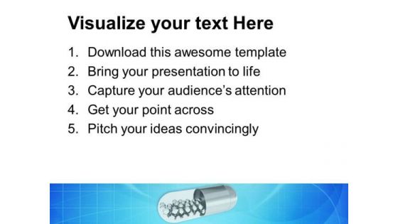 Silver Capsule Medical Theme PowerPoint Templates Ppt Backgrounds For Slides 0413