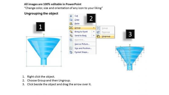 Simple 4 Stage Conversion Funnel For PowerPoint Presentations