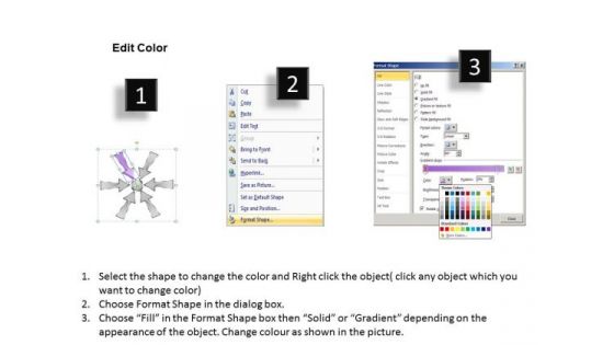 Six Coverging Arrows For Process To Carried Out Circular Cycle PowerPoint Templates