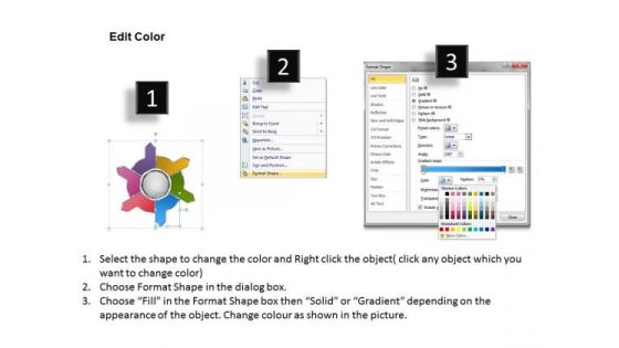 Six Factors In Sequential Flow Relative Circular Arrow Diagram PowerPoint Templates