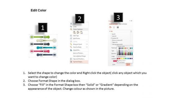 Six Staged Gear Text Boxes For Data Representation Presentation Template