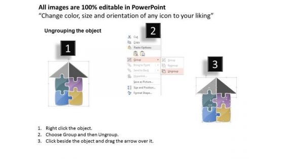 Six Staged Puzzle Arrow Design For Process Flow Presentation Template