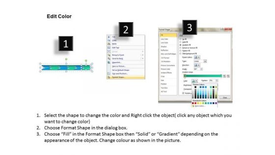 Six Stages Work Flowchart Create PowerPoint Slides