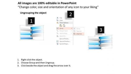 Six Vertical Tags For Business Origami Presentation Template