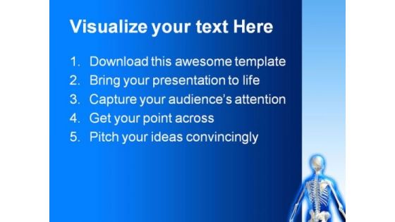 Skeleton Medical PowerPoint Template 0610