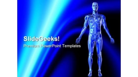 Skeleton Science PowerPoint Template 0610