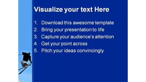 Skier Jumping Holidays PowerPoint Themes And PowerPoint Slides 0811