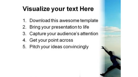 Sky Jump Nature PowerPoint Template 0810