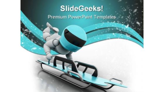 Sleigh Snow Sports PowerPoint Templates And PowerPoint Backgrounds 0611