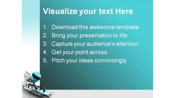 Sleigh Snow Sports PowerPoint Themes And PowerPoint Slides 0611