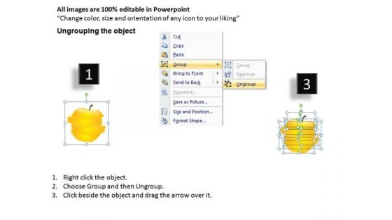 Sliced Apple PowerPoint Graphics Clipart Slides