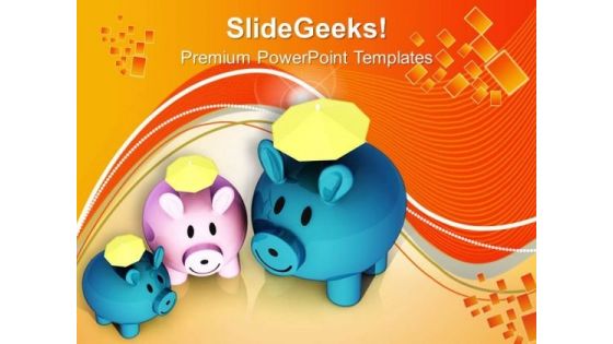 Small Savings Converted Into Big Savings PowerPoint Templates Ppt Backgrounds For Slides 0613