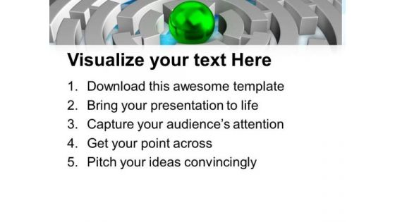 Smallest Path To Find Goal PowerPoint Templates Ppt Backgrounds For Slides 0413