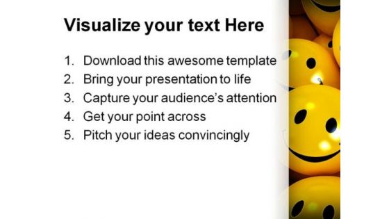 Smile Emotions Shapes PowerPoint Template 0910