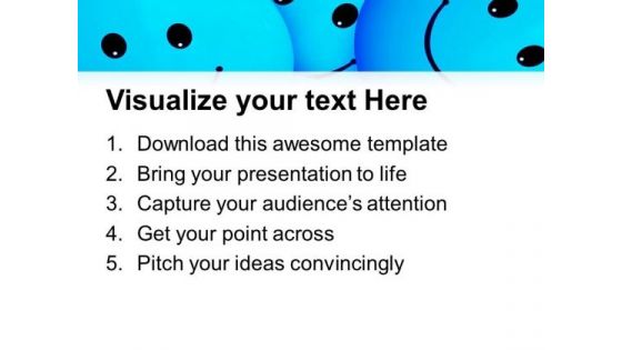 Smiley Face Background For Happiness Theme PowerPoint Templates Ppt Backgrounds For Slides 0613
