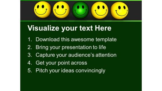 Smiley Team With Leader Leadership PowerPoint Templates And PowerPoint Themes 1112