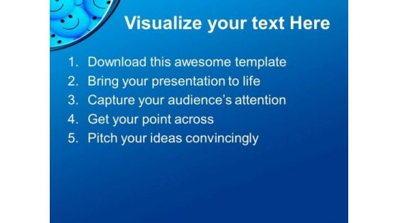 Smiley With Blue Background PowerPoint Templates Ppt Backgrounds For Slides 0613