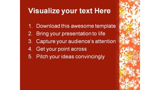 Snow Flakes Beauty PowerPoint Background And Template 1210