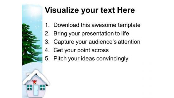 Snow Man Hut Winter Festival PowerPoint Templates Ppt Backgrounds For Slides 1212