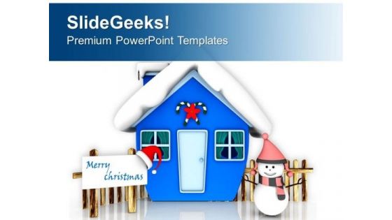 Snowman For Christmas Celebration PowerPoint Templates Ppt Backgrounds For Slides 0513