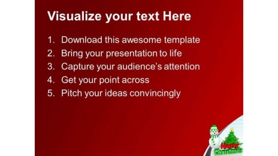 Snowman Wishing Christmas PowerPoint Templates Ppt Backgrounds For Slides 0113