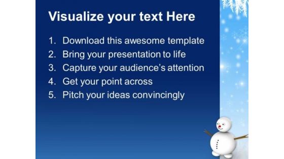 Snowman With Winter Scene Events PowerPoint Templates Ppt Backgrounds For Slides 1112