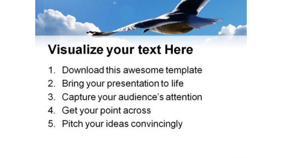 Soaring Through The Clouds Animals PowerPoint Themes And PowerPoint Slides 0811