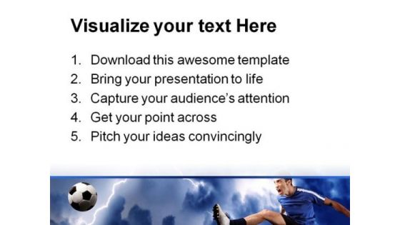 Soccer Player Sports PowerPoint Template 0610
