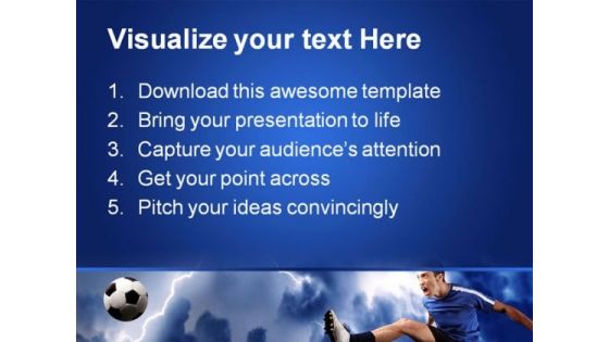 Soccer Player Sports PowerPoint Template 0610