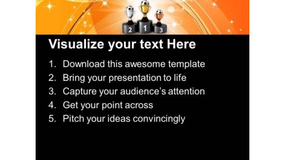 Soccer Trophies And Podium Business PowerPoint Templates And PowerPoint Themes 1012