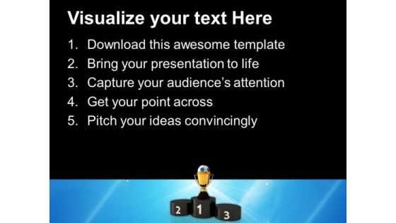 Soccer Trophy And Podium Competition PowerPoint Templates And PowerPoint Themes 1012