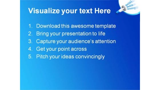 Social Media Marketing Business PowerPoint Background And Template 1210