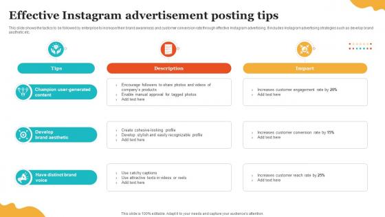 Social Media Marketing To Enhance Effective Instagram Advertisement Posting Tips MKT SS V