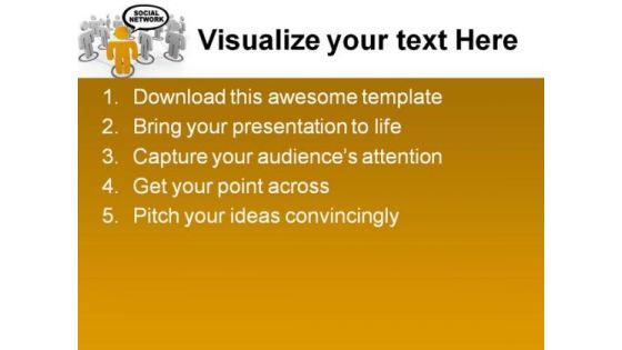Social Network Speech Bubble People PowerPoint Themes And PowerPoint Slides 0411