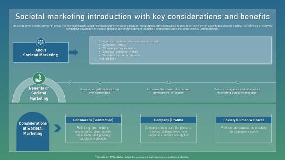 Societal Marketing Introduction With Strategic Guide For Sustainable Icons Pdf