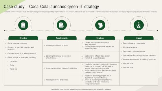Solar Computing IT Case Study Coca Cola Launches Green IT Strategy Solar Computing IT Case Study Coca Cola Launches Green IT Strategy