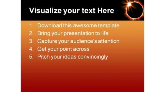 Solar Eclipse Earth PowerPoint Template 0610