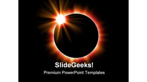 Solar Eclipse Earth PowerPoint Template 0610