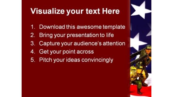 Soldiers Americana PowerPoint Template 1010