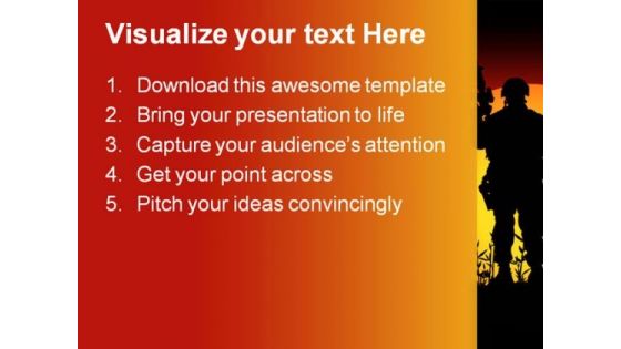 Soldiers Army Youth PowerPoint Templates And PowerPoint Backgrounds 0711